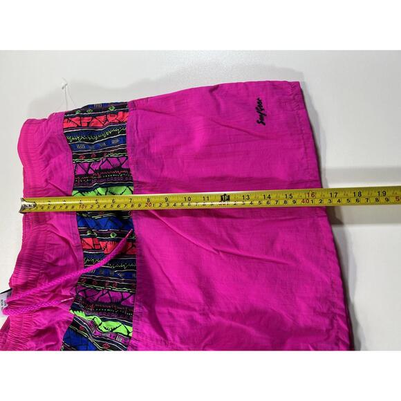Vintage Pink Swim Shorts with Multicolour Patterned M - Picture 5 of 11